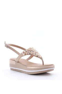 Kiss e shock Sandalo zeppa 81259 Beige