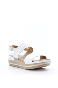 Kiss e shock Sandalo zeppa 81256 Bianco