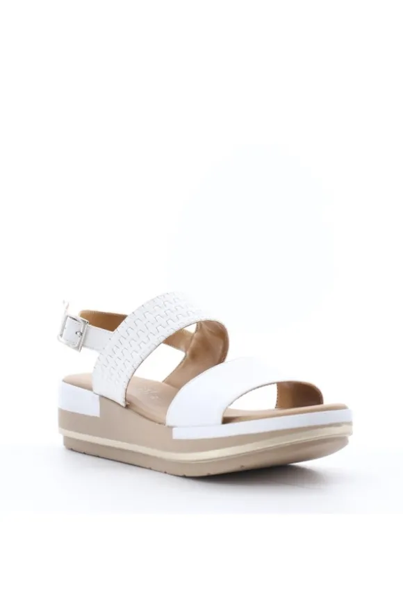 Kiss e shock Sandalo zeppa 81256 Bianco