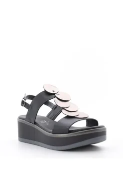Kiss e shock Sandalo zeppa 82240 Nero