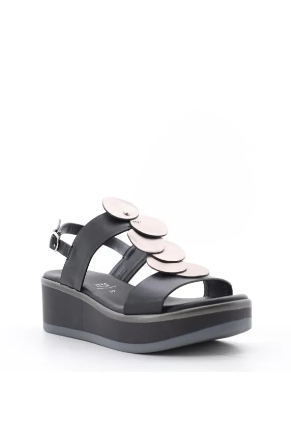 Kiss e shock Sandalo zeppa 82240 Nero