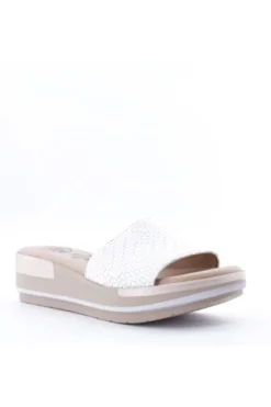 Kiss e shock Sandalo zeppa 81121 Bianco