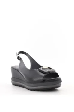Kiss e shock Sandalo zeppa 20266 Nero