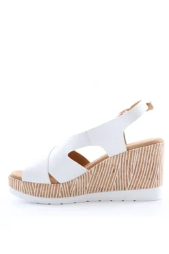 Kiss e shock Sandalo zeppa 51267 Bianco
