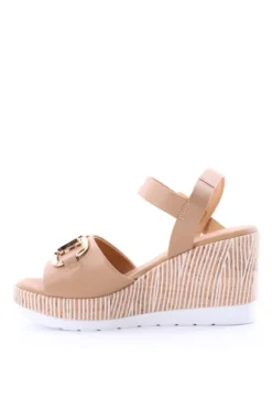 Kiss e shock Sandalo zeppa 51232 Cuoio