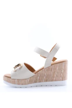 Kiss e shock Sandalo zeppa 51232 Avorio