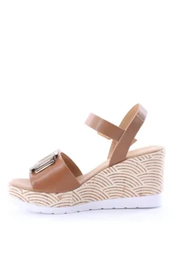 Kiss e shock Sandalo zeppa 51264 Cuoio