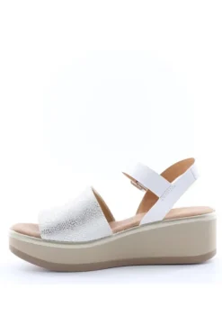 Kiss e shock Sandalo zeppa 82244 Bianco