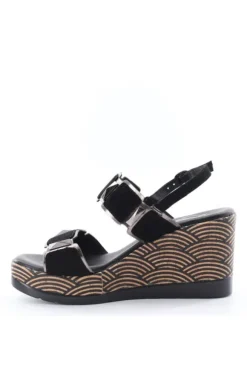 Kiss e shock Sandalo zeppa 51250 Nero