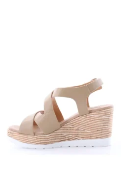 Kiss e shock Sandalo zeppa 51231 Beige