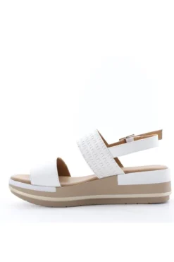 Kiss e shock Sandalo zeppa 81256 Bianco