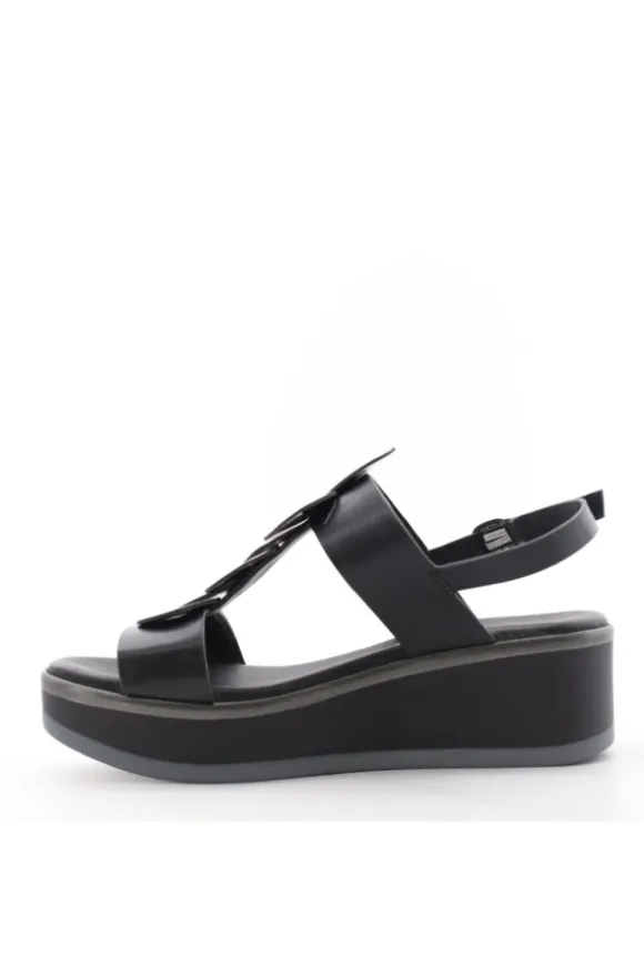 Kiss e shock Sandalo zeppa 82240 Nero