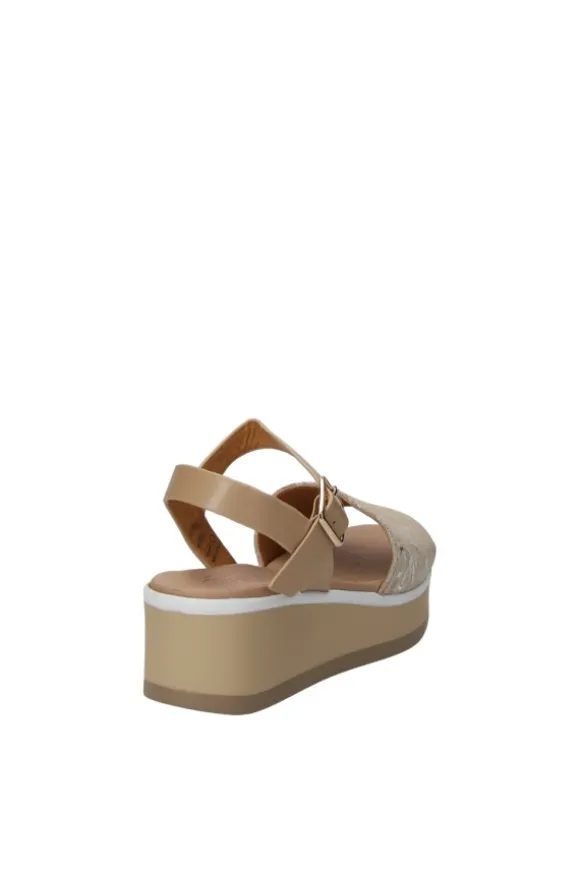 Kiss e shock Sandalo zeppa 84288 Beige