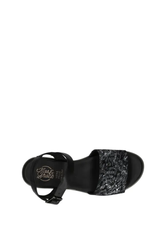 Kiss e shock Sandalo zeppa 84288 Nero
