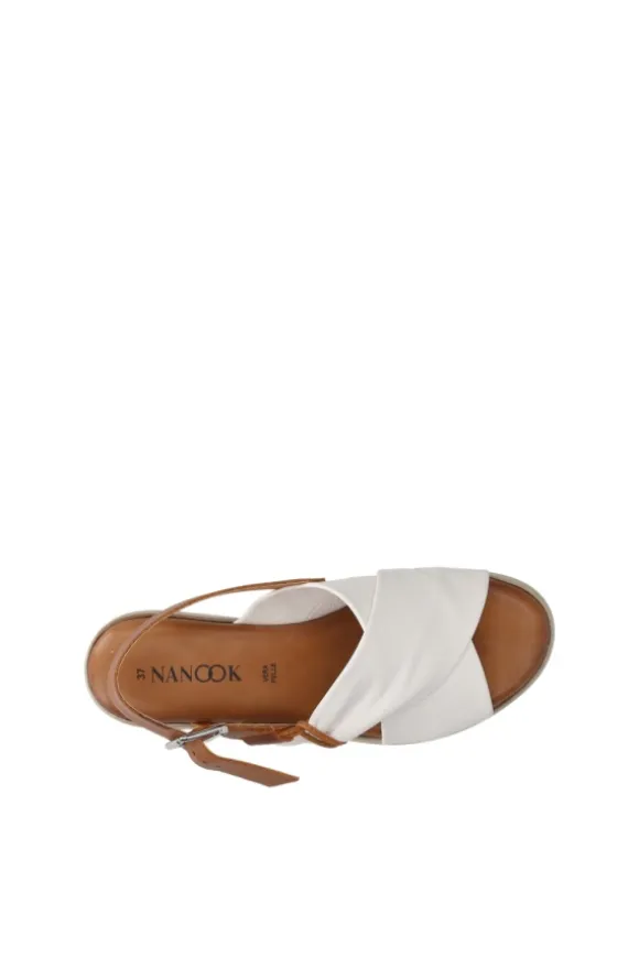 Nanook Sandalo zeppa 22904 Bianco