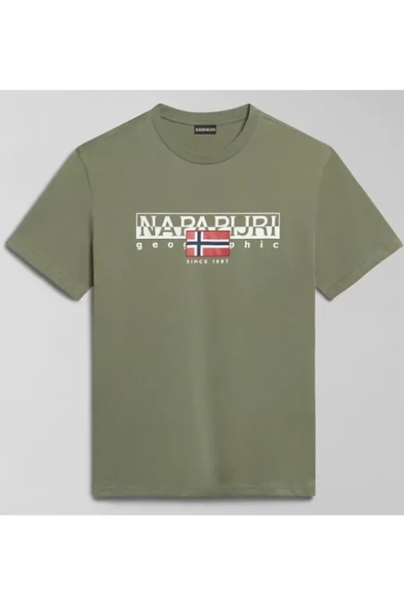 Napapijri T-shirt manica corta A4hto Green lich