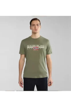 Napapijri T-shirt manica corta A4hto Green lich