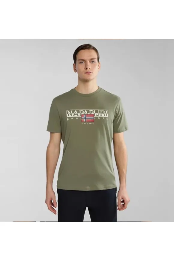 Napapijri T-shirt manica corta A4hto Green lich