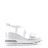 NeroGiardini Sandalo zeppa 07701d Bianco