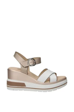 NeroGiardini Sandalo zeppa 18737d Bianco