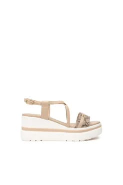NeroGiardini Sandalo zeppa 13512d Ecru'