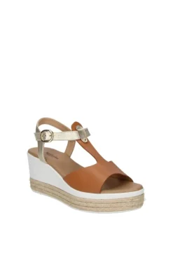 NeroGiardini Sandalo zeppa 07712d Cognac