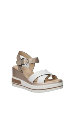 NeroGiardini Sandalo zeppa 18737d Bianco