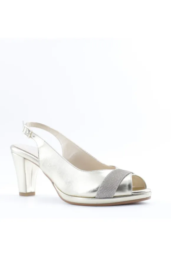 Pharma shoes Sandalo tacco 42390 Platino