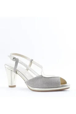 Pharma shoes Sandalo tacco 42391 Platino