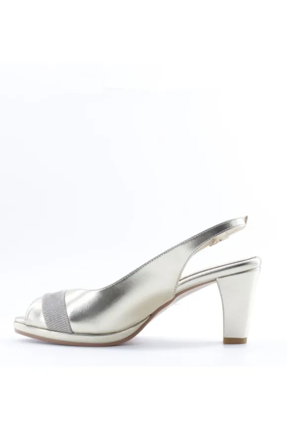 Pharma shoes Sandalo tacco 42390 Platino