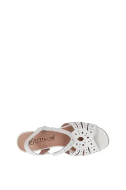 Pitillos Sandalo tacco 10531 White