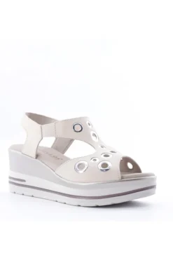 Pitillos Sandalo zeppa 2432 Crema