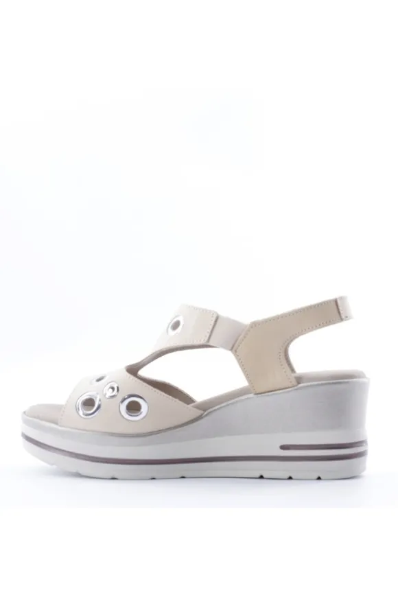 Pitillos Sandalo zeppa 2432 Crema