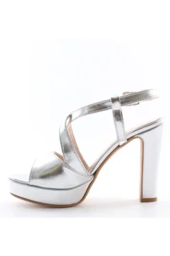 Sophie Blanc Sandalo tacco 95240 Silver
