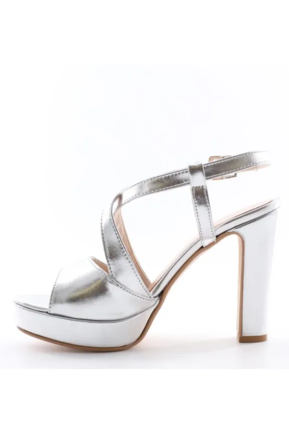 Sophie Blanc Sandalo tacco 95240 Silver
