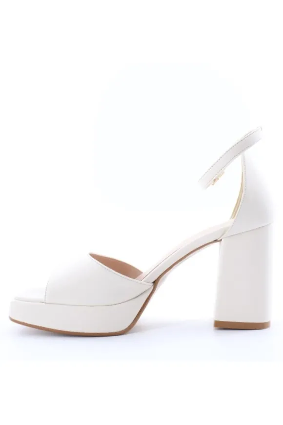 Sophie Blanc Sandalo tacco 719 Panna