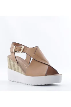 Stonefly Sandalo zeppa 219133 Dk/tan