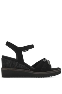 Tamaris Sandalo zeppa 28013 Black