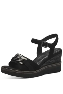 Tamaris Sandalo zeppa 28013 Black