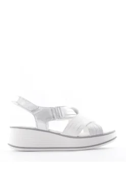 Valleverde Sandalo zeppa 49311 Bianco