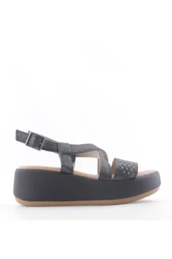 Valleverde Sandalo zeppa 55571 Nero