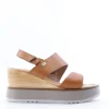 Valleverde Sandalo zeppa 16411 Cuoio