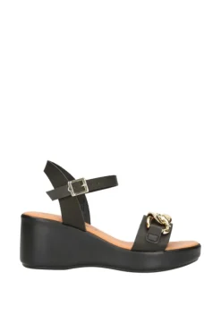 Valleverde Sandalo zeppa 24431 Nero