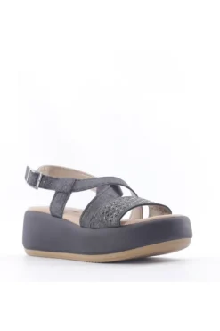 Valleverde Sandalo zeppa 55571 Nero