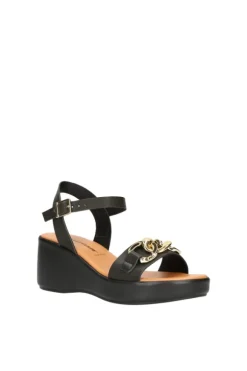 Valleverde Sandalo zeppa 24431 Nero