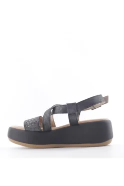 Valleverde Sandalo zeppa 55571 Nero