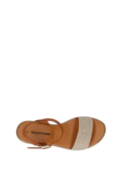 Valleverde Sandalo zeppa 24430 Cuoio
