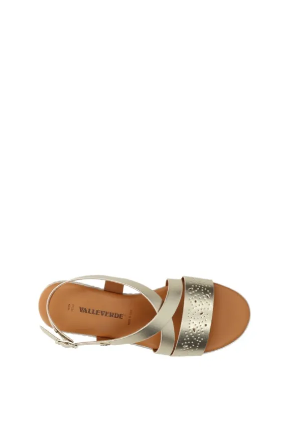 Valleverde Sandalo zeppa 24200 Platino