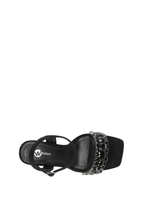 Wcubed Sandalo tacco 48013 Black