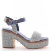 Wcubed Sandalo tacco 46119 Blu